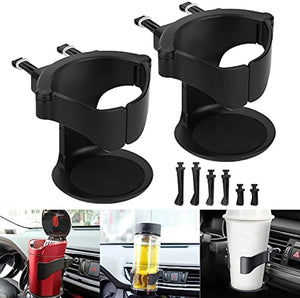 Linkstyle 2 Pack Car Cup Holder, Universal Air Vent Water Bottle Holder Mount with Car Air Vent Clips, Multi-Function Drink Holder for Car Vehicle Truck Van Coffee Juice Tea Cup