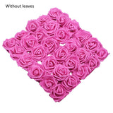 10/20/30 Heads 8CM Artificial PE Foam Rose Flowers Bride Bouquet Flower For Wedding Party Decorative Scrapbooking DIY Flower