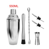 550ML/750ML Cocktail Shaker Mixer Stainless Steel Wine Martini Boston Shaker For Bartender Drink Party Bar Tools