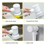 Cordless Electric Rotary Cleaning Brushes with 3 Brush Heads for Household