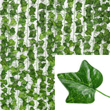 12 Pcs Artificial Leaf Trailing Garland Vine Plant Home Decoration Garden Patio Wedding Party