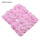 10/20/30 Heads 8CM Artificial PE Foam Rose Flowers Bride Bouquet Flower For Wedding Party Decorative Scrapbooking DIY Flower