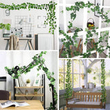 12 Pcs Artificial Leaf Trailing Garland Vine Plant Home Decoration Garden Patio Wedding Party