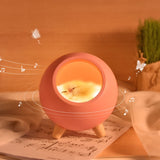 Small Cat House Atmosphere Lamp New Portable Charging Cute Cartoon Girls Mini Desktop Night Light