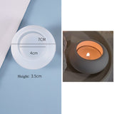 Round Candle Jar Concrete Mold DIY Handmade Fragrance Candle Wax Storage Box Cement Plaster Silicone Molds Home Craft Decoration