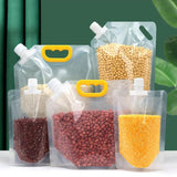 Grains Storage Packaging Bag Cereals Moisture Insect Proof Sealed Bag Thickened Portable Food Rice Bean Container Nozzle Bag