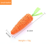 Carrot Pet Cat Toy Paper Rope Chew Toys Built-in Bell Small Animals Cute Pet Toys