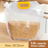 Grains Storage Packaging Bag Cereals Moisture Insect Proof Sealed Bag Thickened Portable Food Rice Bean Container Nozzle Bag