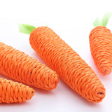 Carrot Pet Cat Toy Paper Rope Chew Toys Built-in Bell Small Animals Cute Pet Toys