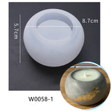 Round Candle Jar Concrete Mold DIY Handmade Fragrance Candle Wax Storage Box Cement Plaster Silicone Molds Home Craft Decoration