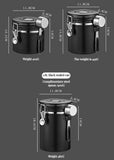 Large capacity coffee storage container Stainless steel coffee bean can Sealing coffee filling food storage container