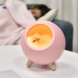 Small Cat House Atmosphere Lamp New Portable Charging Cute Cartoon Girls Mini Desktop Night Light