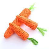 Carrot Pet Cat Toy Paper Rope Chew Toys Built-in Bell Small Animals Cute Pet Toys