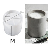 Round Candle Jar Concrete Mold DIY Handmade Fragrance Candle Wax Storage Box Cement Plaster Silicone Molds Home Craft Decoration