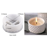 Round Candle Jar Concrete Mold DIY Handmade Fragrance Candle Wax Storage Box Cement Plaster Silicone Molds Home Craft Decoration