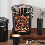 Large capacity coffee storage container Stainless steel coffee bean can Sealing coffee filling food storage container