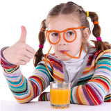 Straw Glasses Funny Soft PVC Glasses Flexible Drinking Straws Kids Party Supplies Bar Supplies Accessories Creativity Toy