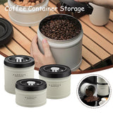 Stainless Steel Airtight Coffee Container Storage Canister Jar Food Organizer Sealed Kitchen Vacuum Box Bean Cans Coffee St H9Y5