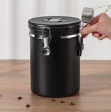 Large capacity coffee storage container Stainless steel coffee bean can Sealing coffee filling food storage container