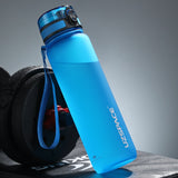 New 500/800/1000ml Sports Water Bottle BPA Free Portable Leak-proof Shaker bottle Plastic Drinkware Tour Gym Free Shipping items