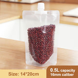 Grains Storage Packaging Bag Cereals Moisture Insect Proof Sealed Bag Thickened Portable Food Rice Bean Container Nozzle Bag