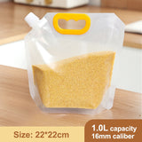 Grains Storage Packaging Bag Cereals Moisture Insect Proof Sealed Bag Thickened Portable Food Rice Bean Container Nozzle Bag