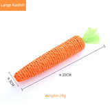 Carrot Pet Cat Toy Paper Rope Chew Toys Built-in Bell Small Animals Cute Pet Toys