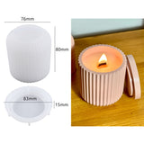 Round Candle Jar Concrete Mold DIY Handmade Fragrance Candle Wax Storage Box Cement Plaster Silicone Molds Home Craft Decoration