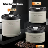 Stainless Steel Airtight Coffee Container Storage Canister Jar Food Organizer Sealed Kitchen Vacuum Box Bean Cans Coffee St H9Y5