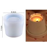 Round Candle Jar Concrete Mold DIY Handmade Fragrance Candle Wax Storage Box Cement Plaster Silicone Molds Home Craft Decoration