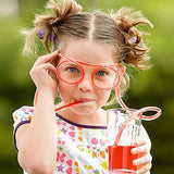 Straw Glasses Funny Soft PVC Glasses Flexible Drinking Straws Kids Party Supplies Bar Supplies Accessories Creativity Toy