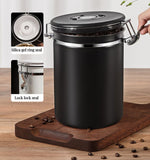 Large capacity coffee storage container Stainless steel coffee bean can Sealing coffee filling food storage container