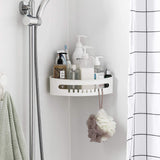 Bathroom Corner Shower Caddy Suction Cup And NO-Drilling Removable Bathroom Shower Shelf