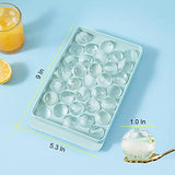 Round Ice Cube Tray with Lid & Bin（66pcs in 1）