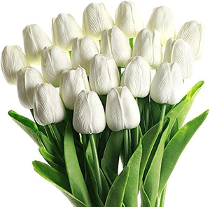 20pcs Artificial Tulip Stem  Flower Bundle For Home Decor