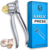 Garlic Press Mincer Ginger Crusher Squeezer Heavy Duty Metal Garlic Presser Chopper Slicer (Classic)