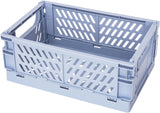 Collapsible Plastic Storage Baskets for Organizing with Handle