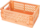 Collapsible Plastic Storage Baskets for Organizing with Handle