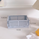 Collapsible Plastic Storage Baskets for Organizing with Handle