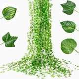 12 Pcs Artificial Leaf Trailing Garland Vine Plant Home Decoration Garden Patio Wedding Party