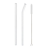 High Borosilicate Glass Straws Eco Friendly Reusable Drinking Straw for Smoothies Cocktails Bar Accessories Straws with Brushes