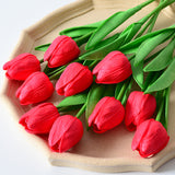 20pcs Artificial Tulip Stem  Flower Bundle For Home Decor