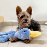 Best Pet Supplies Crinkle Dog Toy Cute No Stuffing Duck with Soft Squeaker for Chew and Play