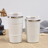 Vacuum Stainless Steel Double Walled Reusable Travel Insulated Coffee Cup with Leakproof Lid for Hot and Cold Water Coffee