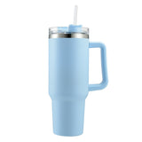 40oz In-Car Vacuum Flasks Portable Stainless Steel Insulated Tumbler with Straw  & Handle