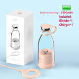 Portable Electric Wireless Charge  Mini  Blender Juicer Maker