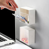 Plastic Wall Mounted Storage Boxes Dustproof Bathroom Organizer