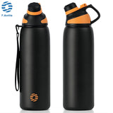 FEIJIAN LKG Thermos Double Wall Vacuum Flask With Magnetic Lid Outdoor Sport Water Bottle Stainless Steel Thermal Mug Leak Proof