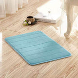 Home Bath Mat Coral Fleece Bathroom Carpet Water Absorption Non-slip Memory Foam Absorbent Washable Rug Toilet Floor Mat