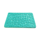 Cobblestone Embossed Bathroom Bath Mat Coral Fleece Non-slip Carpet In Bathtub Floor Rug Shower Room Doormat Memory Foam Pad